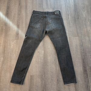 Levi's 512 Straight Fit Men’s Jeans 34x32 Stretch, “Midnight Worn” Black/Grey